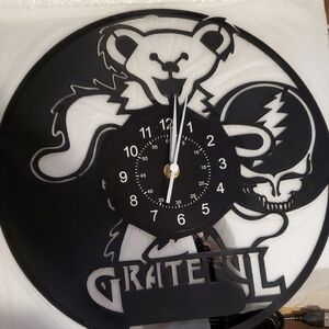 Grateful Dead Vinyl Black Wall Clock Light Up